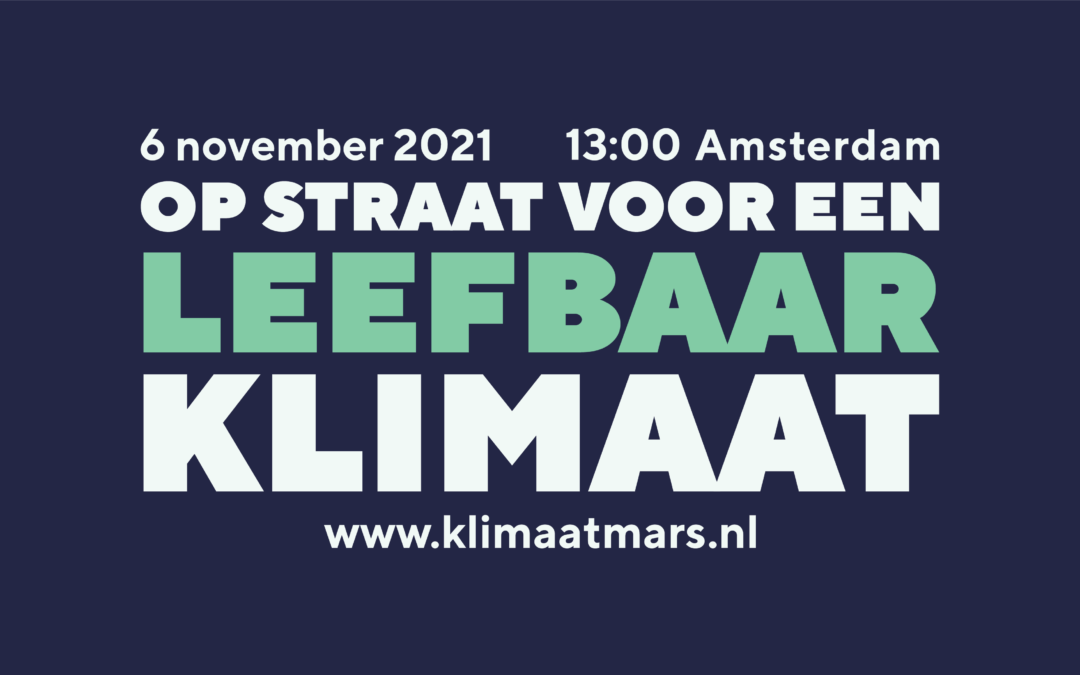 Klimaatmars op 6 november 2021 in Amsterdam